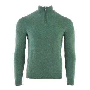 NEW FEDELI men's honeycomb cashmere quarter zip in arete